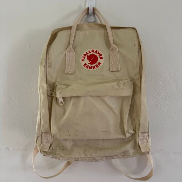 Fjallraven Kanken Backpack Ivory Cream Preowned Seat‎ Pad School Bag main image 16